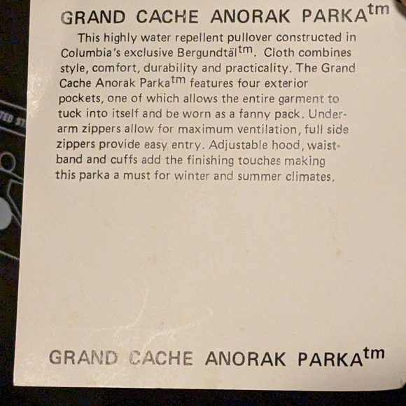 Vintage Columbia Grand Cache Anorak Parka NEW WITH TAGS! - Picture 3 of 11